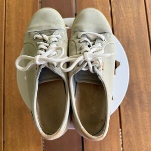 Ecco Soft Gray-Blue Leather Sneakers Women’s Size 8 US/39 EU